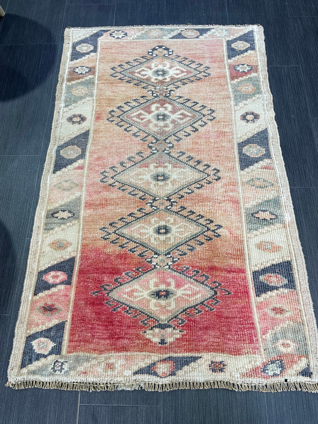 Blue Turkish Oushak Rug 2' 6" x 4' 2" Hand-Knotted | No. WR53130