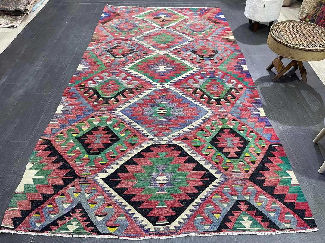 Rust Turkish Runner Rug 5' 1" x 9' 4" Hand-Knotted