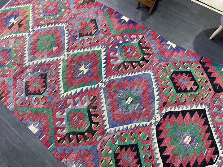 Rust Turkish Runner Rug 5' 1" x 9' 4" Hand-Knotted border