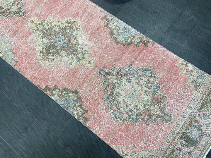 Beige Turkish Runner Rug 2' 10" x 13' 10" Hand-Knotted view