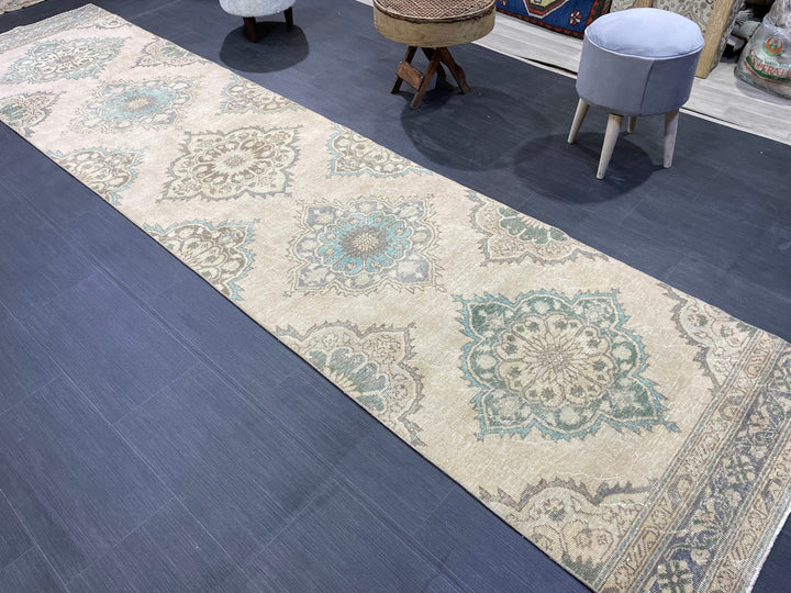 Rust Turkish Runner Rug 2' 10" x 12' 2" Hand-Knotted