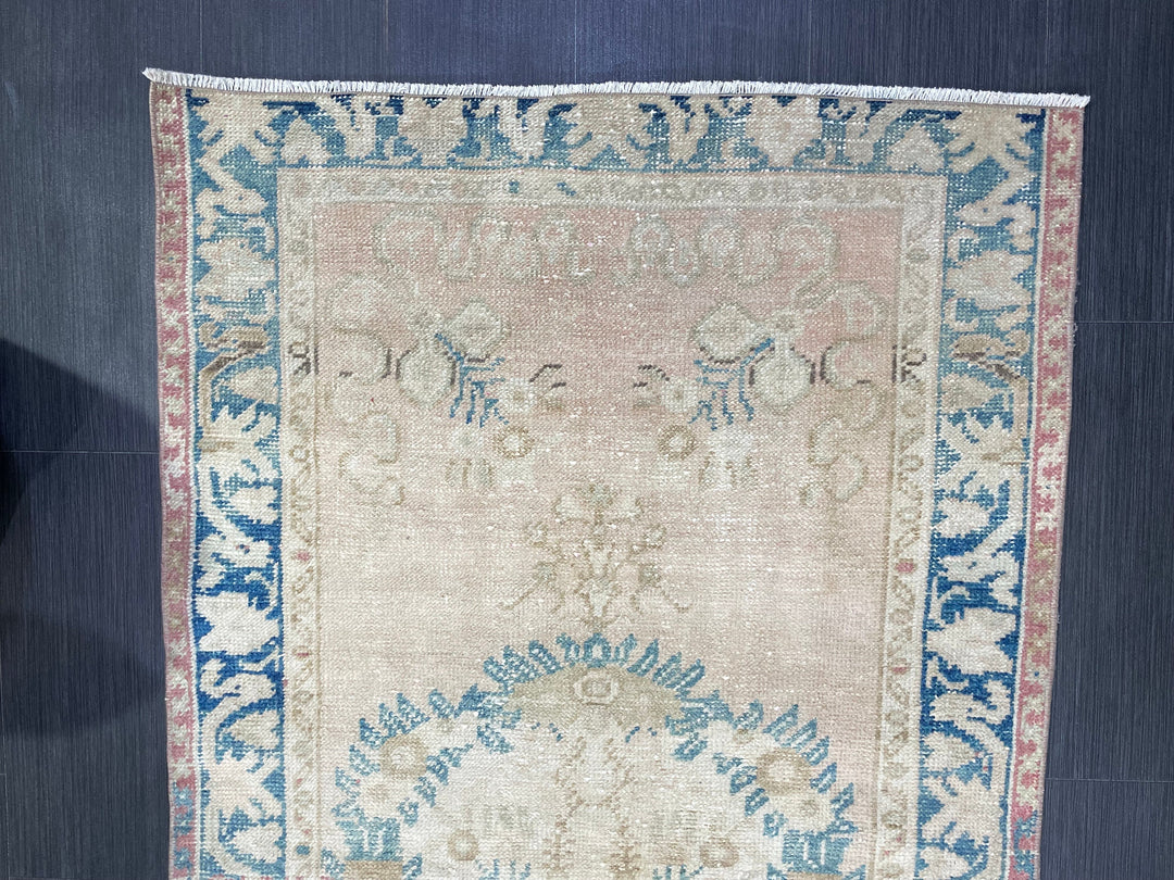 Rust Turkish Runner Rug 3' 3" x 6' 4" Hand-Knotted pattern