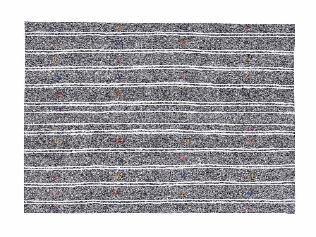 Gray Kilim Rug 5' 8" x 7' | No. VR48809