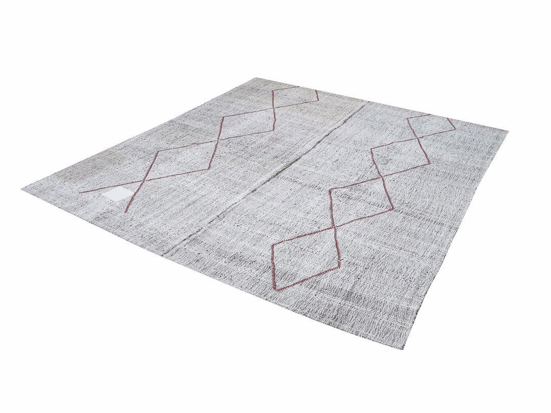 Gray Kilim Rug 7' 5" x 8' 5" | No. VR14060