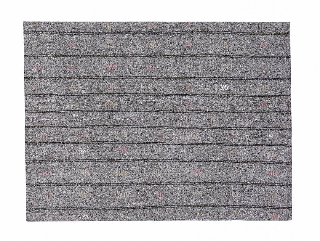 Gray Kilim Rug 6' 1" x 7' 2" | No. VR12592