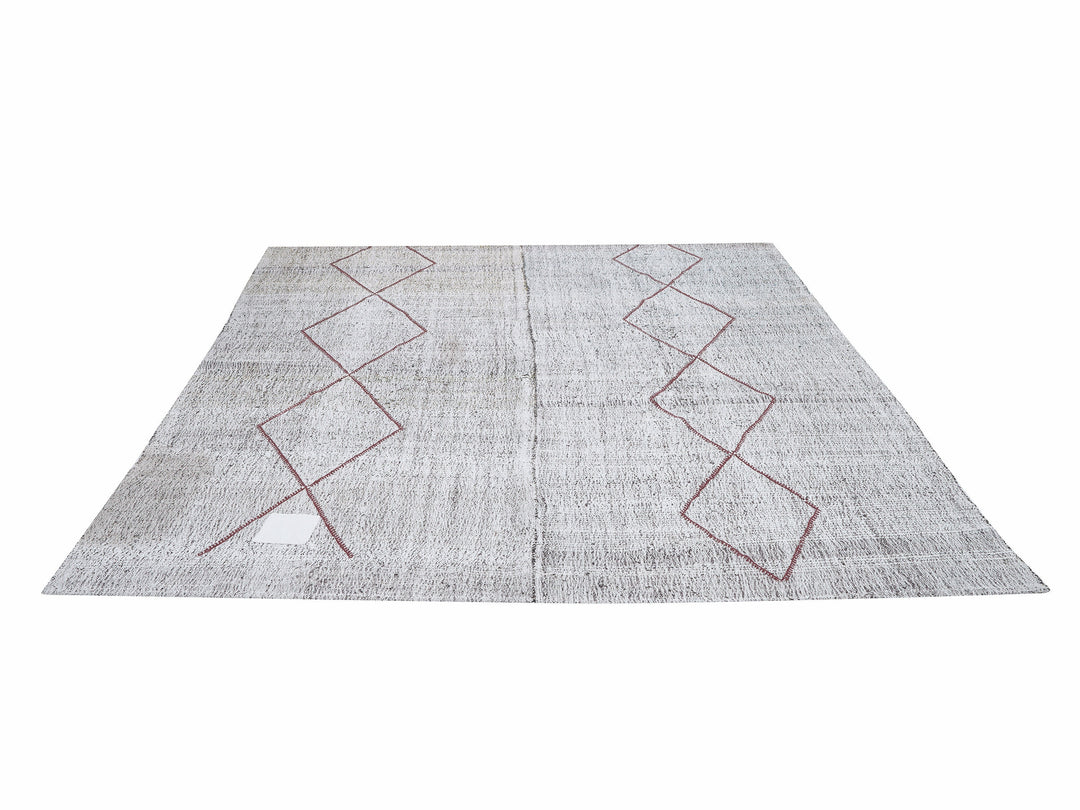 Gray Kilim Rug 7' 5" x 8' 5" | No. VR14060