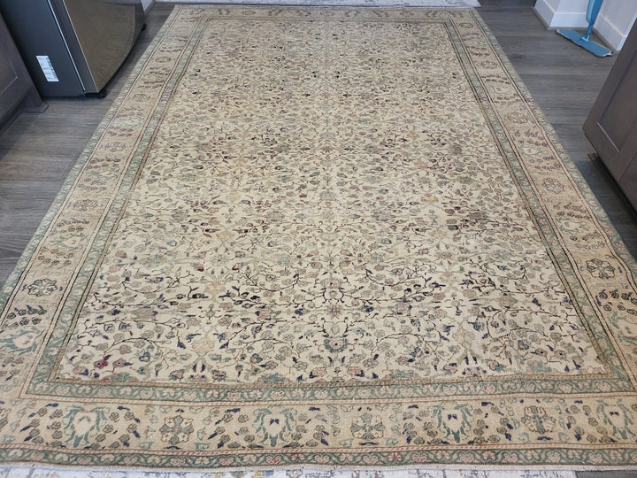Beige Turkish Oushak Rug 6' 7" x 9' 4" Hand-Knotted view 9