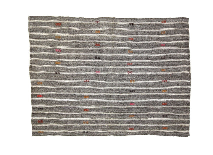 Gray Kilim Rug 6' 1" x 8' 3" | No. VR47906