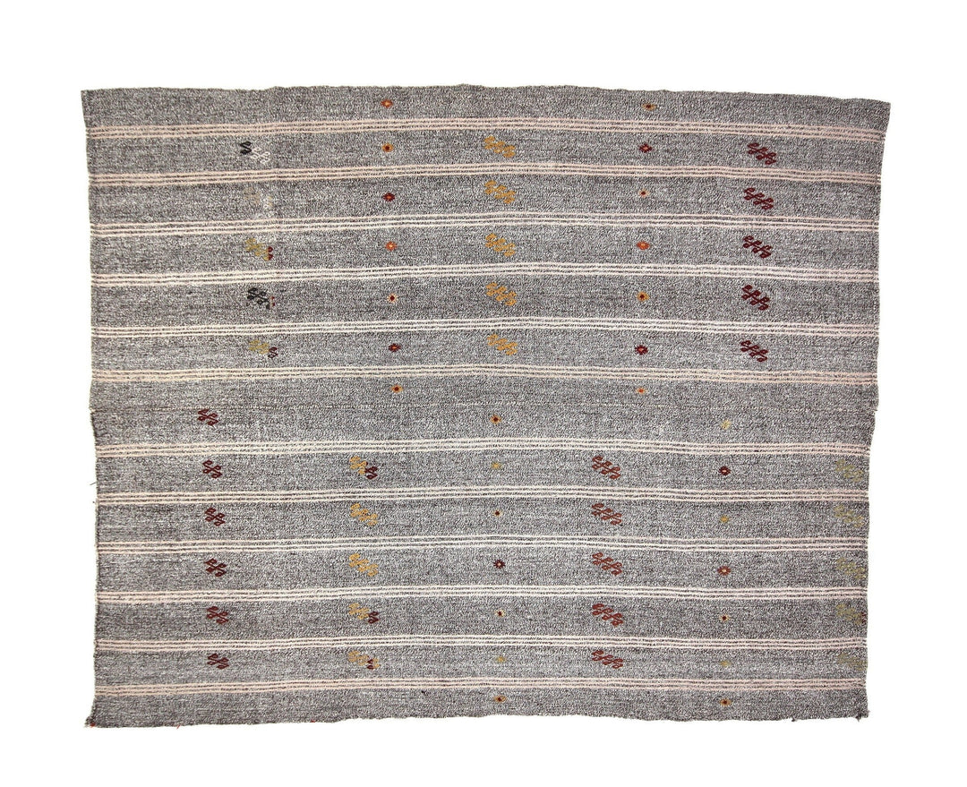 Gray Kilim Rug 6' 11" x 8' 4" | No. VR58075