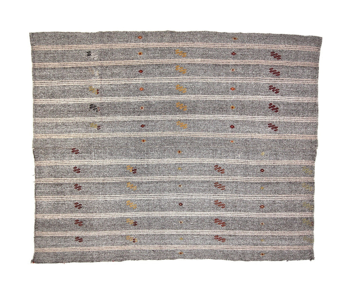 Gray Kilim Rug 6' 11" x 8' 4" | No. VR58075