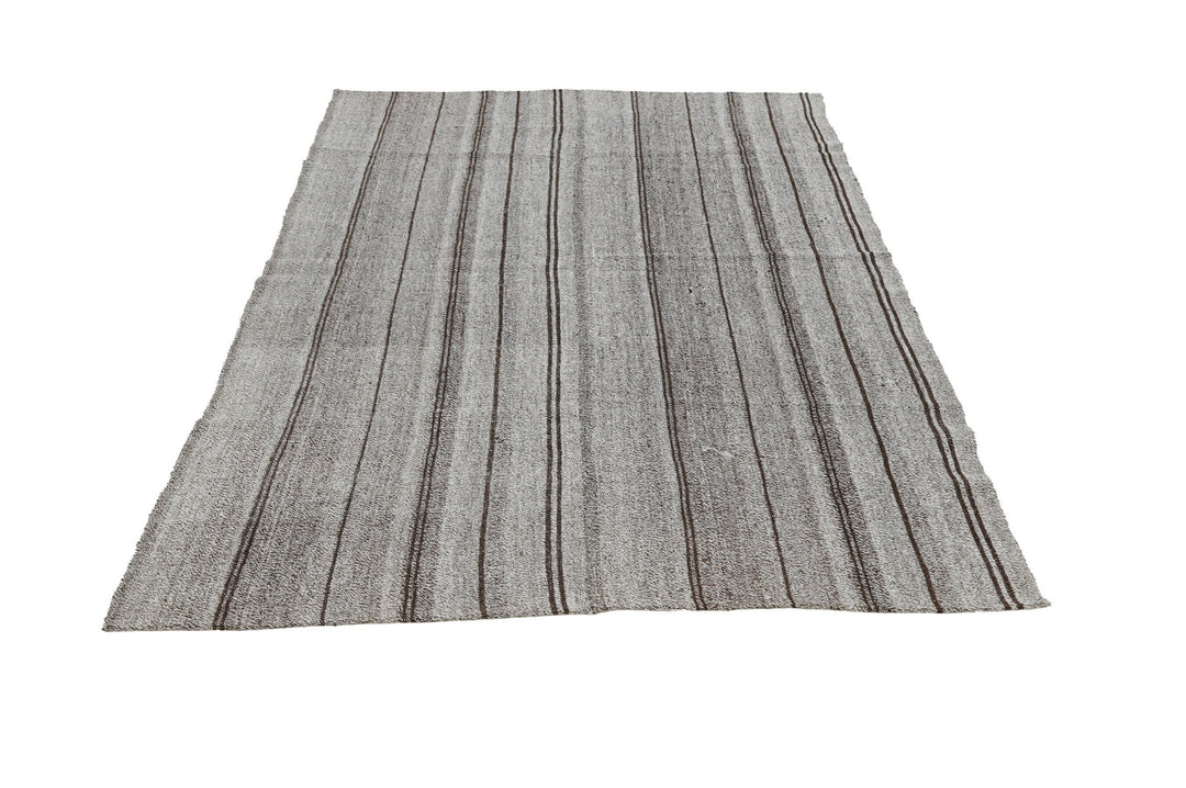 Gray Kilim Rug 4' 11" x 7' 9" | No. VR94815