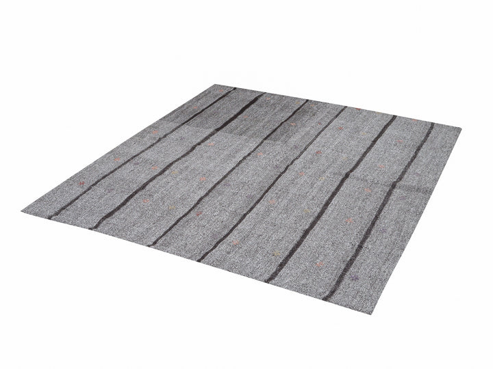 Gray Kilim Rug 6' x 6' 7" | No. VR26903