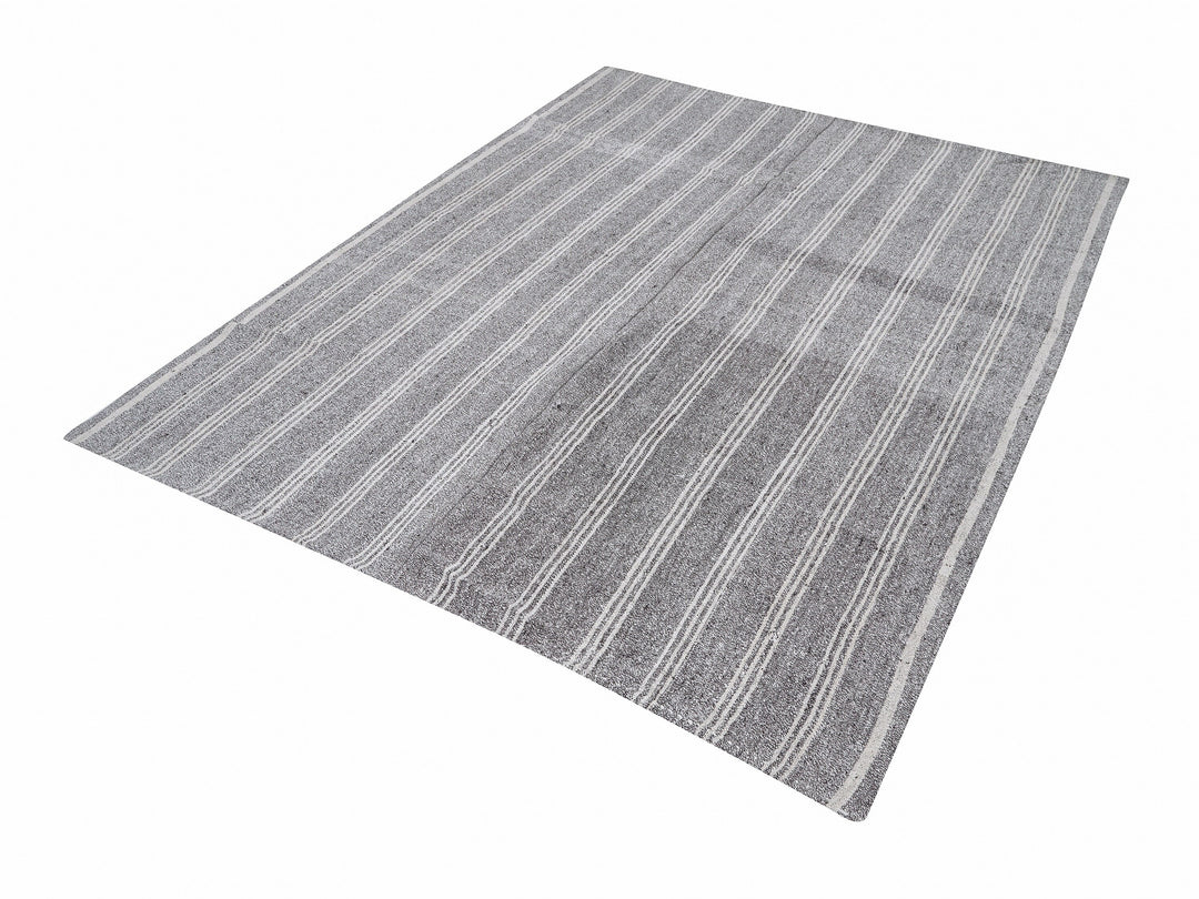 Gray Kilim Rug 6' 4" x 7' 11" | No. VR38013