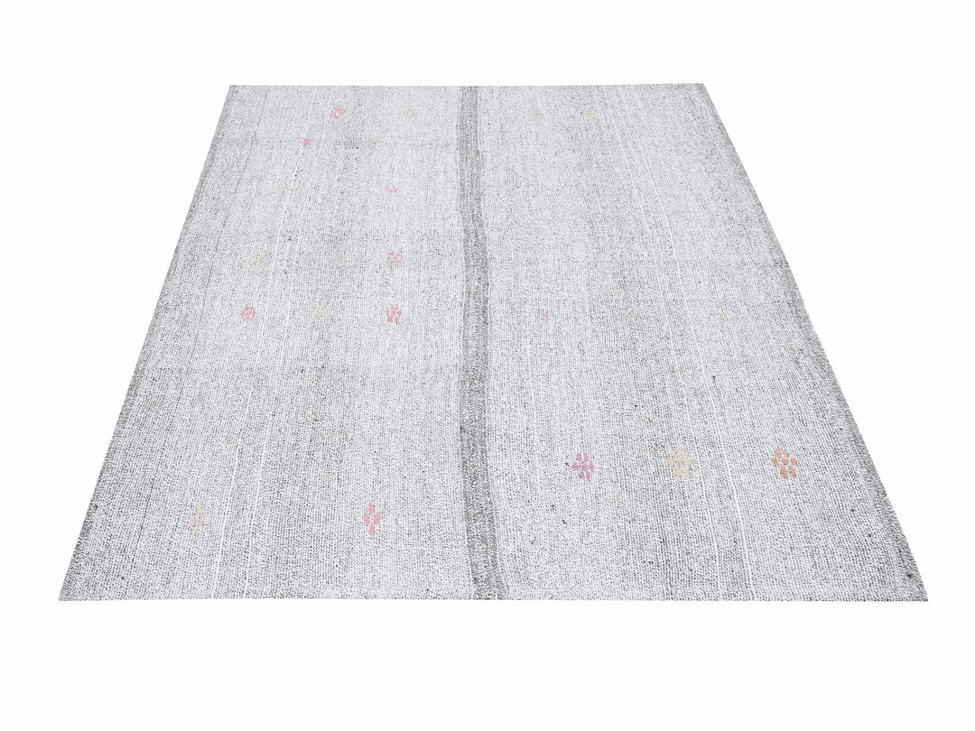 Gray Kilim Rug 4' 11" x 6' 11" | No. VR67718