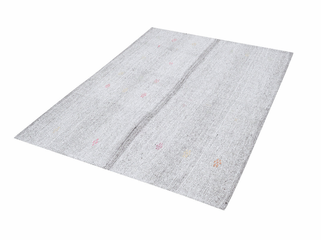 Gray Kilim Rug 4' 11" x 6' 11" | No. VR67718