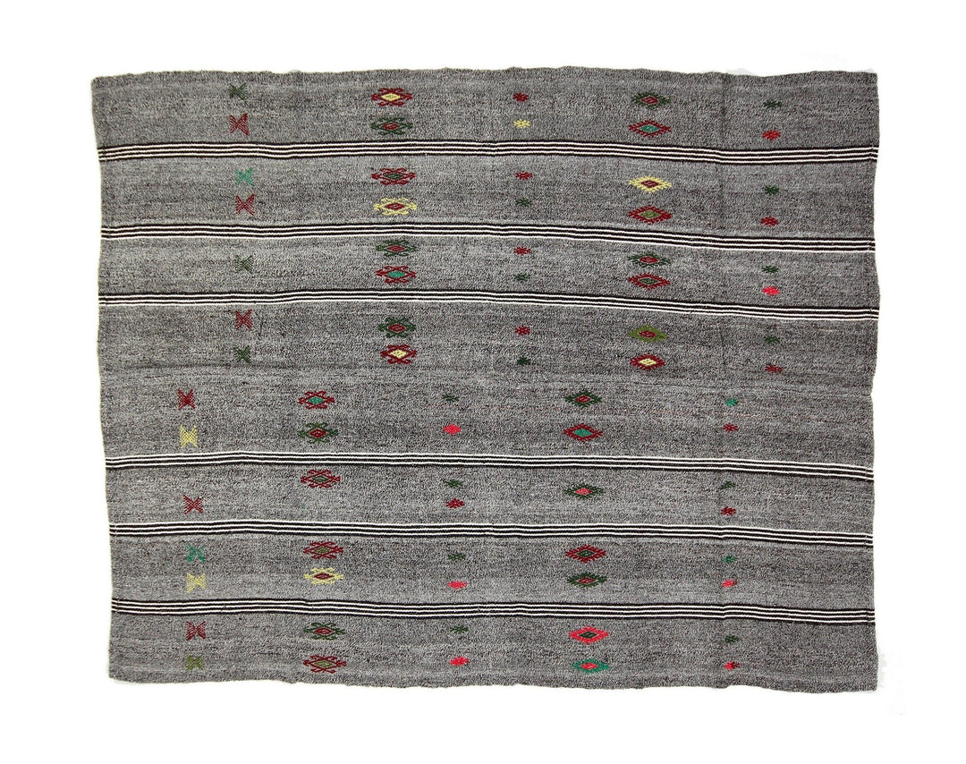 Gray Kilim Rug 6' 5" x 8' | No. VR98727