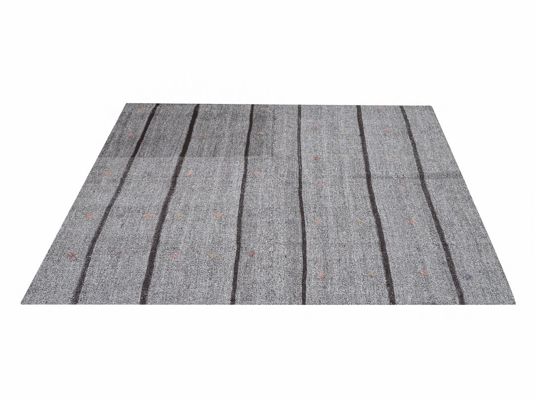 Gray Kilim Rug 6' x 6' 7" | No. VR26903