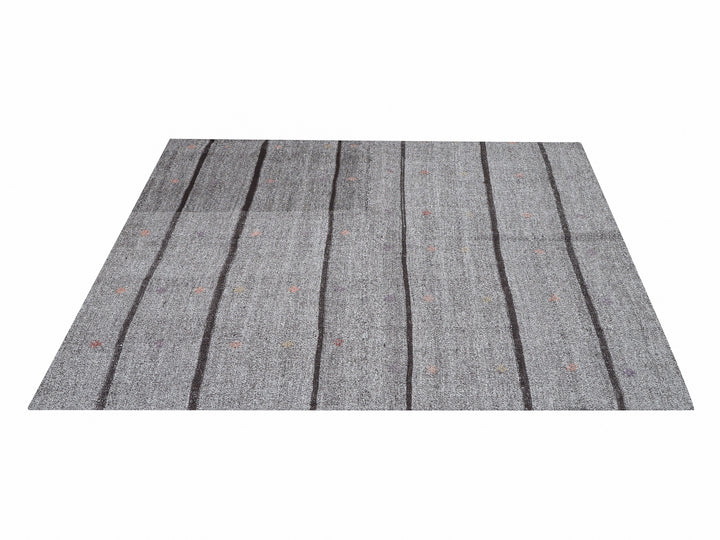 Gray Kilim Rug 6' x 6' 7" | No. VR26903