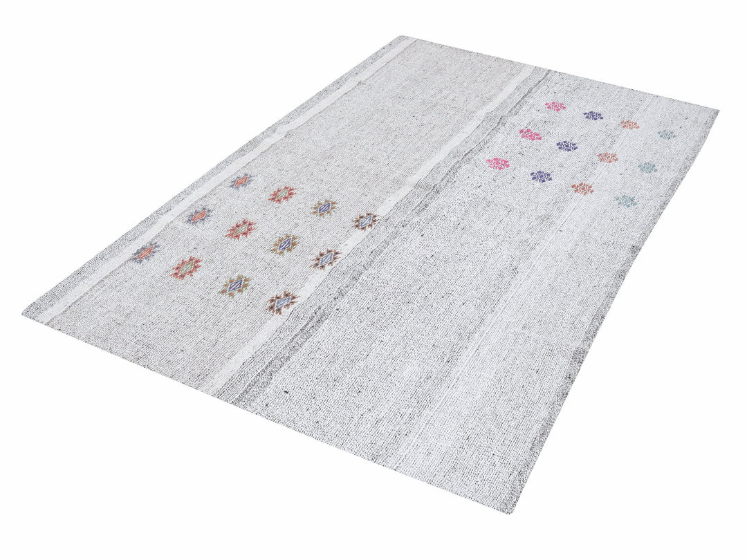 Gray Kilim Rug 4' 10" x 7' 5" | No. VR39120