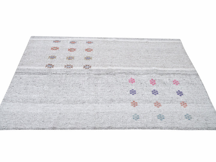 Gray Kilim Rug 4' 10" x 7' 5" | No. VR39120