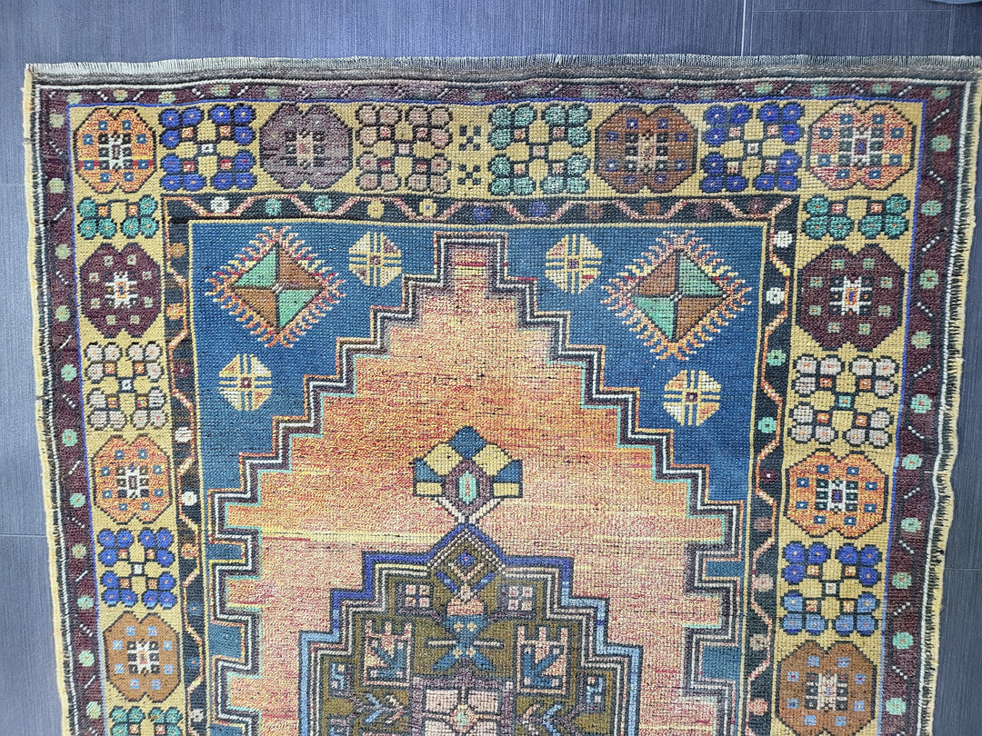 Rust Turkish Runner Rug 4' 2" x 7' 9" Hand-Knotted view 9