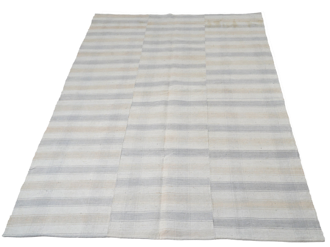Neutral Kilim Rug 6' 1" x 9' 7" | No. VR50014