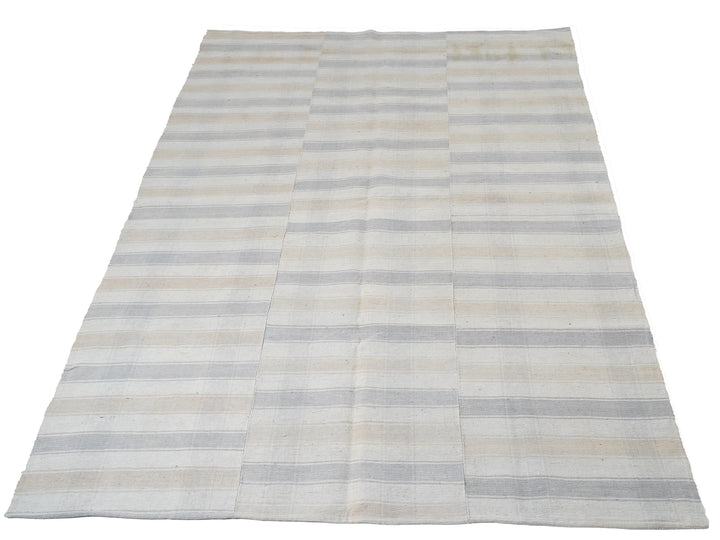 Neutral Kilim Rug 6' 1" x 9' 7" | No. VR50014