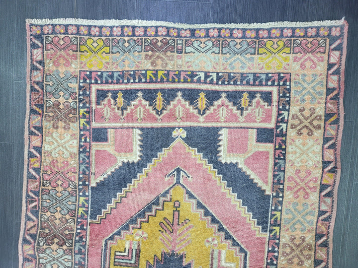 Rust Turkish Oushak Rug 3' 6" x 5' 11" Hand-Knotted pattern