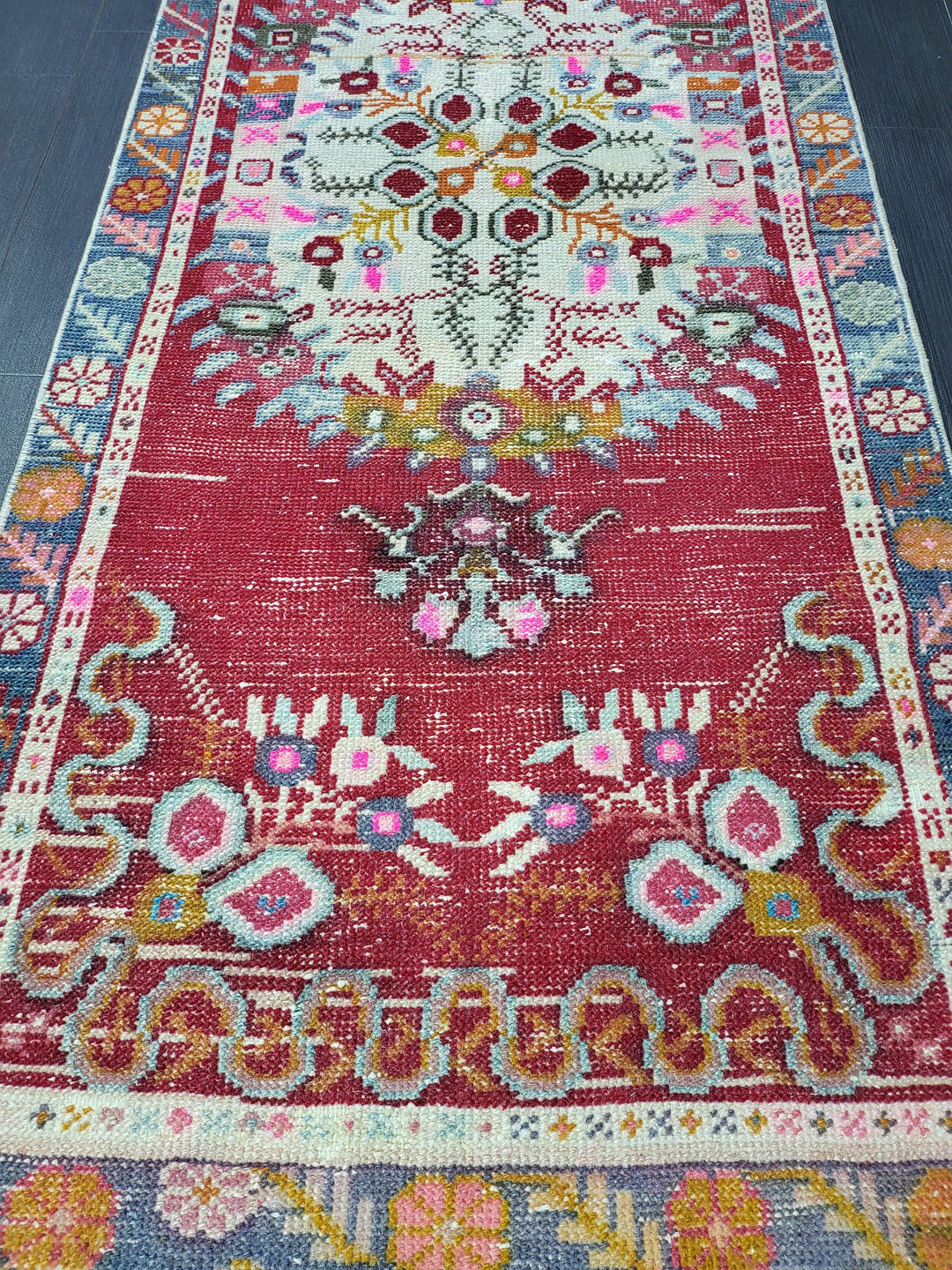 Turkish Oushak Rug 2' 5" x 6' 1" Hand-Knotted reverse