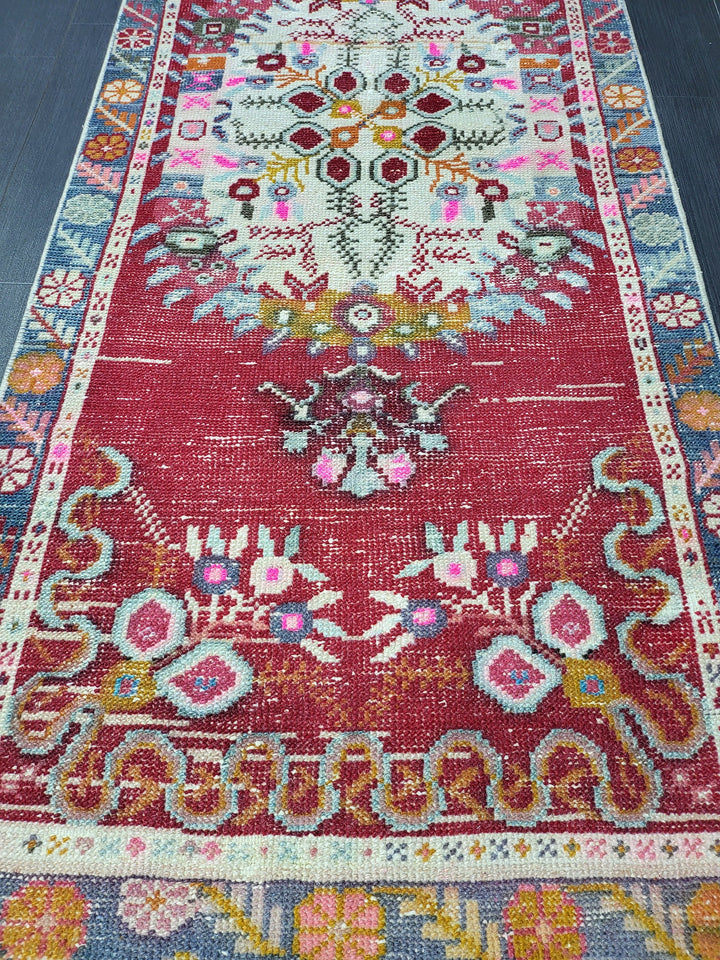 Turkish Oushak Rug 2' 5" x 6' 1" Hand-Knotted reverse