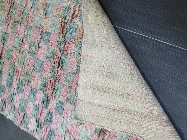 Tan Turkish Vintage Rug 2' 7" x 4' Hand-Knotted field