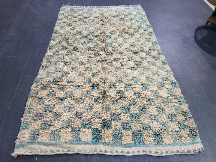 Tan Turkish Vintage Rug 3' 8" x 5' 10" Hand-Knotted detail