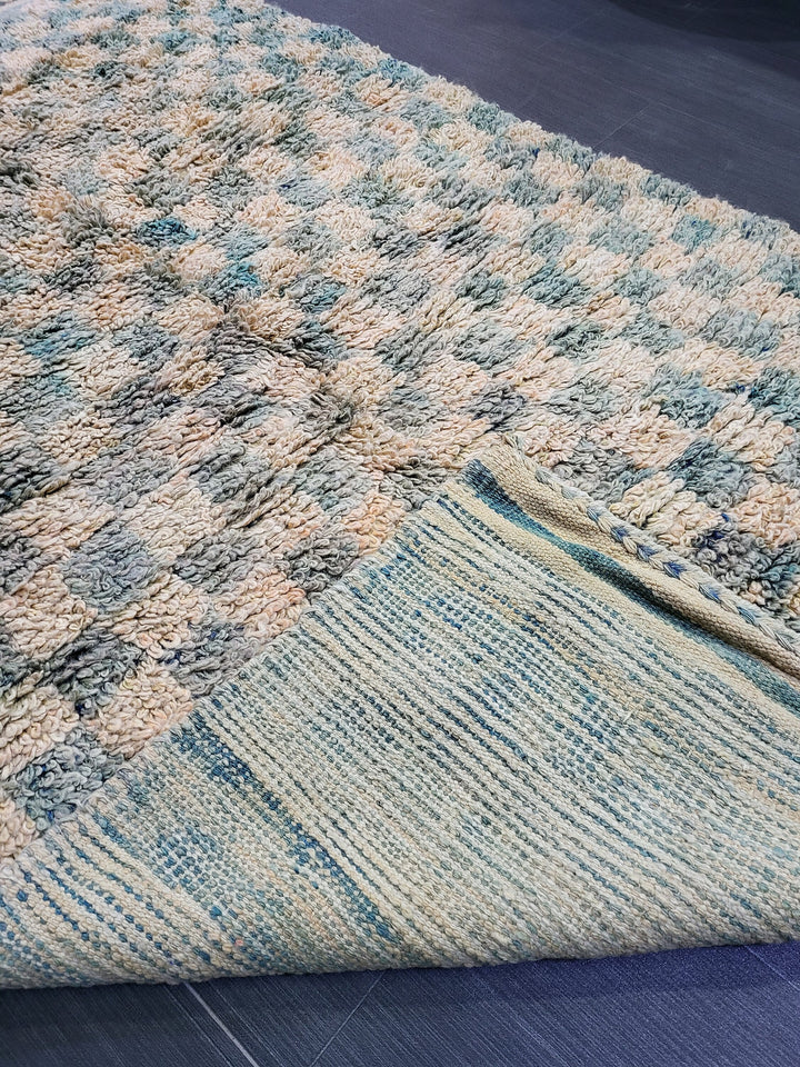 Tan Turkish Vintage Rug 3' 8" x 5' 10" Hand-Knotted border