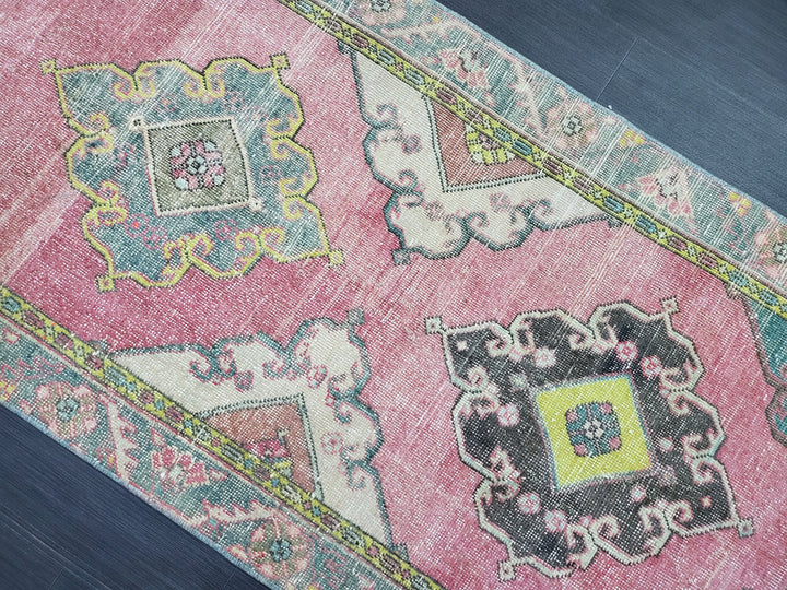 Beige Turkish Runner Rug 2' 11" x 6' 2" Hand-Knotted field