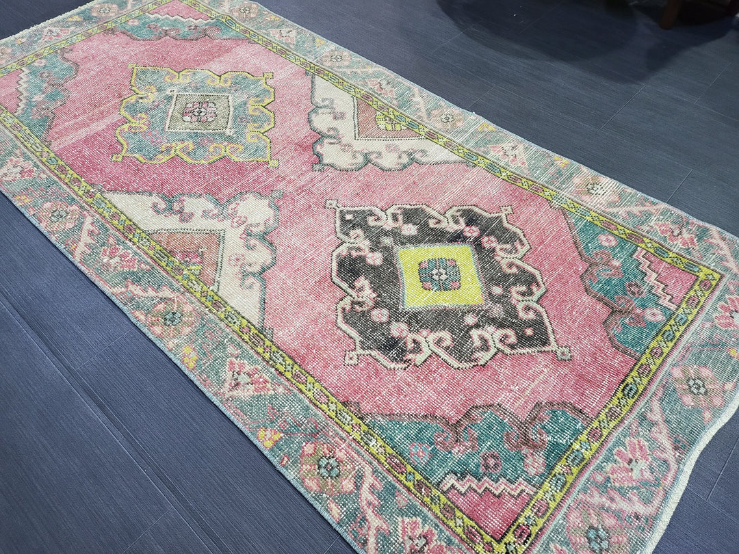 Beige Turkish Runner Rug 2' 11" x 6' 2" Hand-Knotted