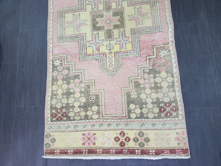 Rust Turkish Runner Rug 2' 8" x 7' 8" Hand-Knotted field
