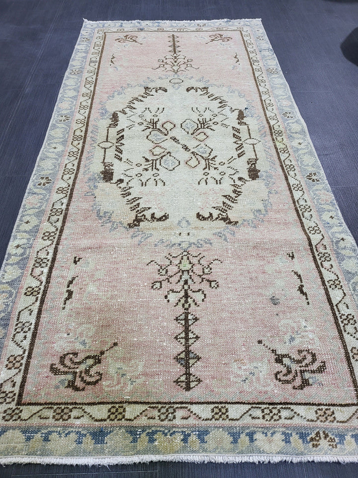 Rust Turkish Oushak Rug 2'11" x 5'10" Hand-Knotted detail