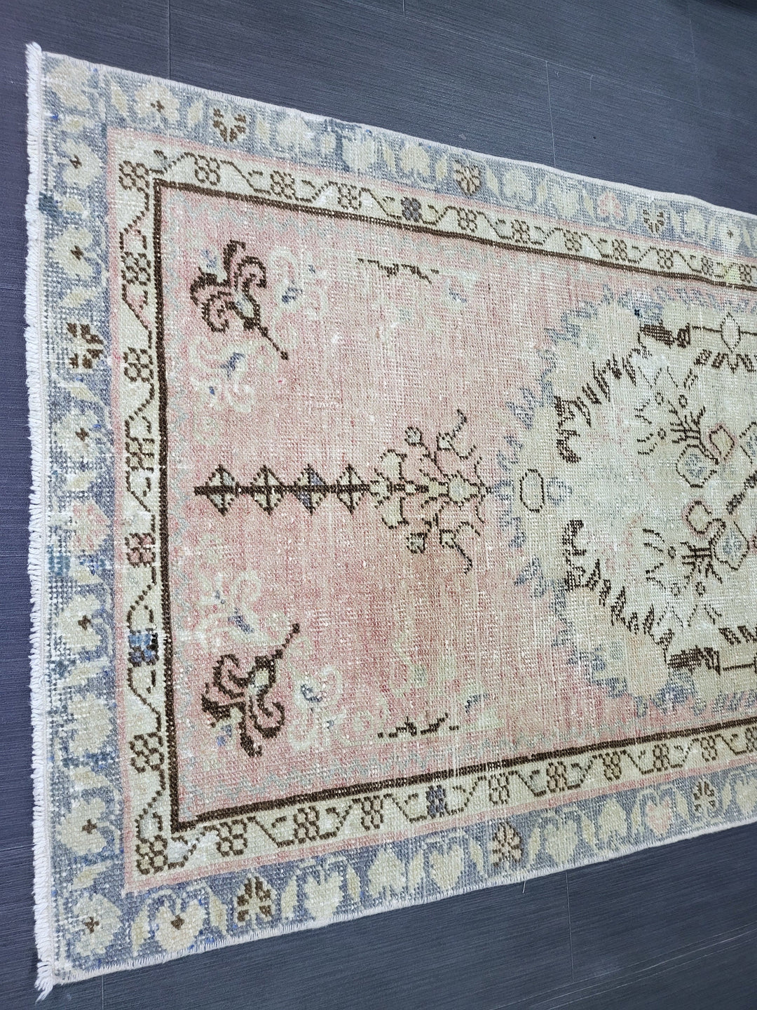 Rust Turkish Oushak Rug 2'11" x 5'10" Hand-Knotted field