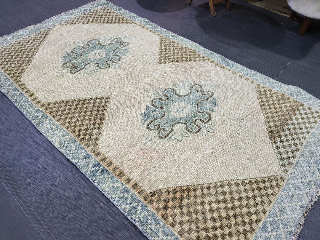 Turkish Oushak Rug 3' 3" x 5' 8" Hand-Knotted
