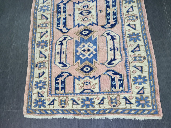 Beige Turkish Runner Rug 2' 11" x 5' Hand-Knotted view
