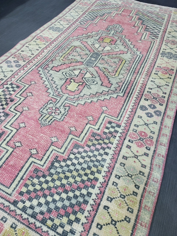 Beige Turkish Runner Rug 3' 4" x 6' 6" Hand-Knotted view