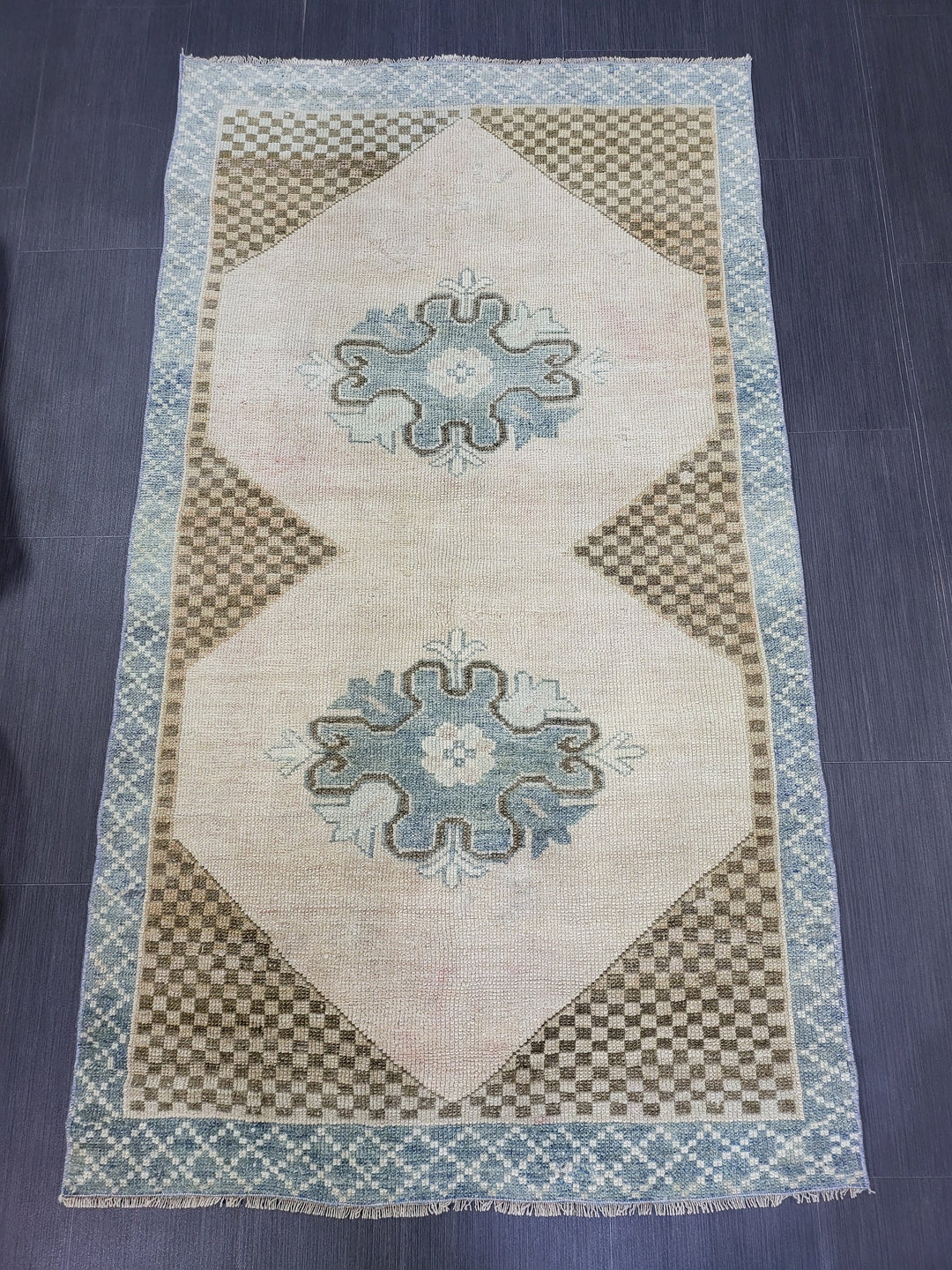Turkish Oushak Rug 3' 3" x 5' 8" Hand-Knotted view 9