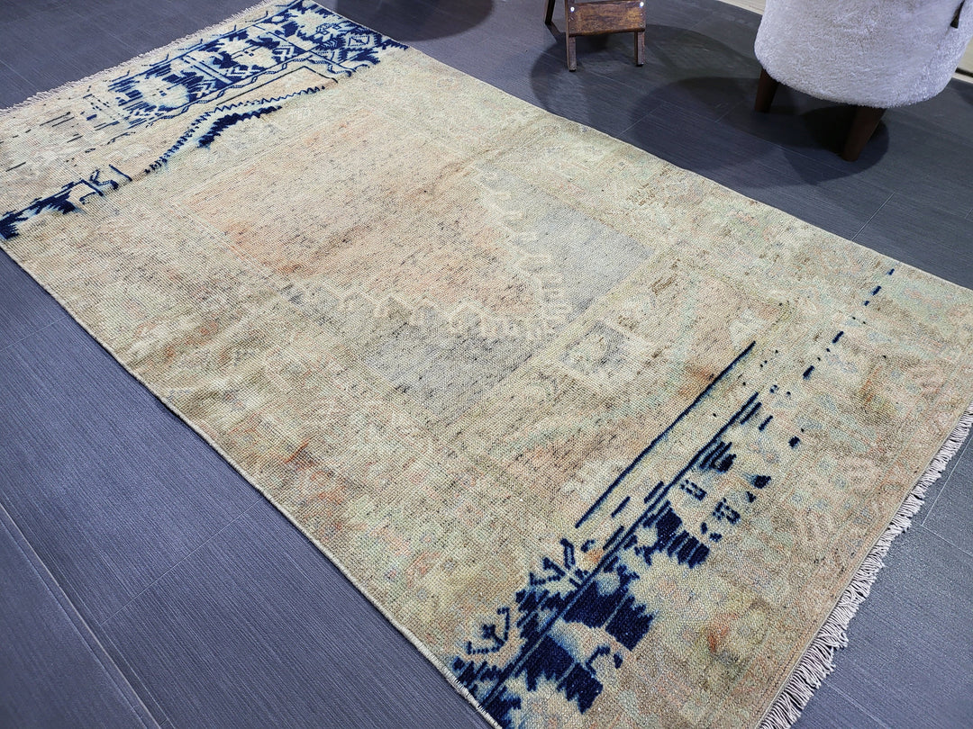 Rust Turkish Runner Rug 3' 3" x 5' 11" Hand-Knotted