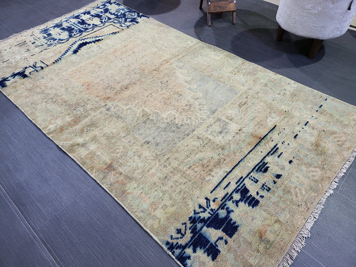 Rust Turkish Runner Rug 3' 3" x 5' 11" Hand-Knotted