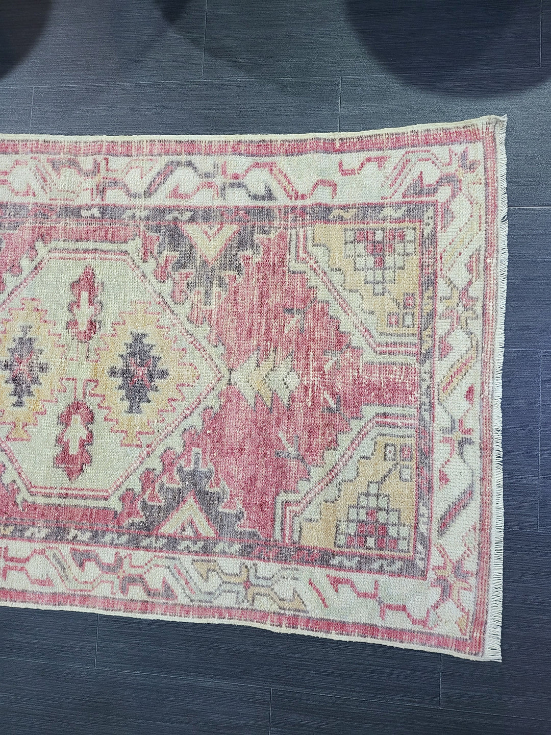 Beige Turkish Oushak Rug 2' 5" x 4' 3" Hand-Knotted view