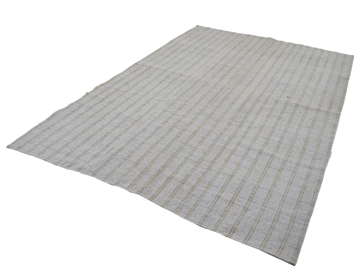 Gray Kilim Rug 7' 2" x 10' 8" | No. VR26587