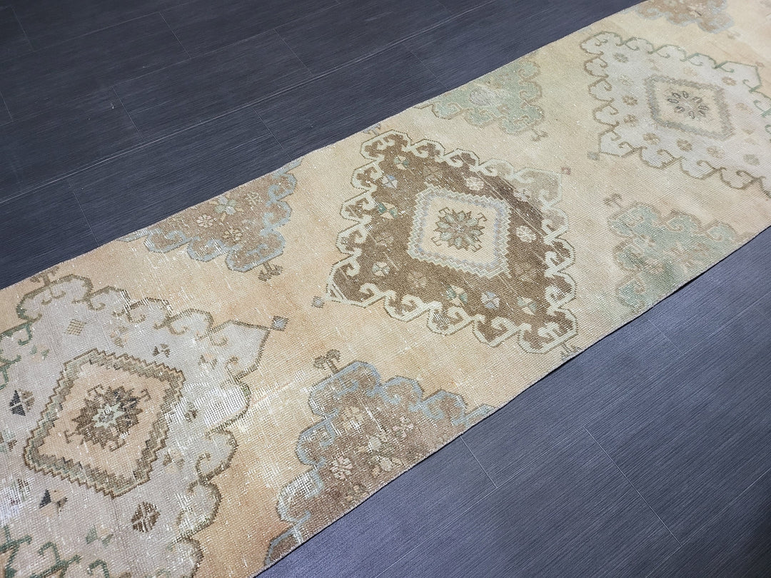Rust Turkish Runner Rug 2' 7" x 12' 10" Hand-Knotted view