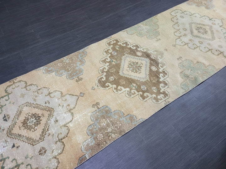 Rust Turkish Runner Rug 2' 7" x 12' 10" Hand-Knotted view