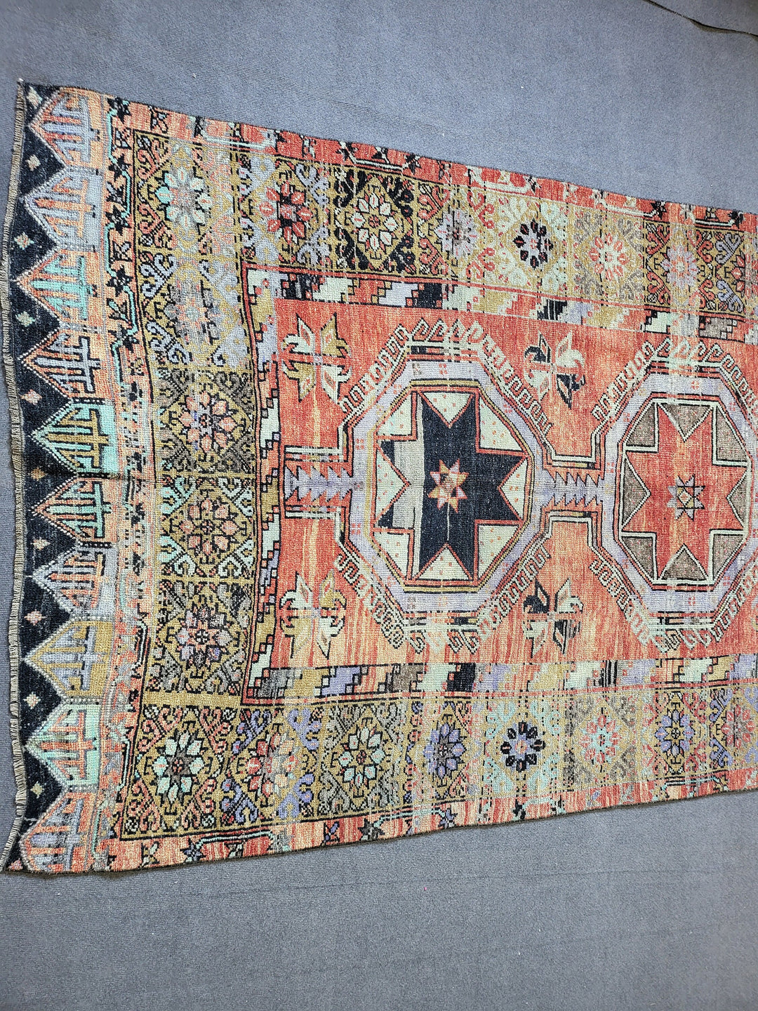 Rust Turkish Runner Rug 12' 7" x 30' 7" Hand-Knotted field
