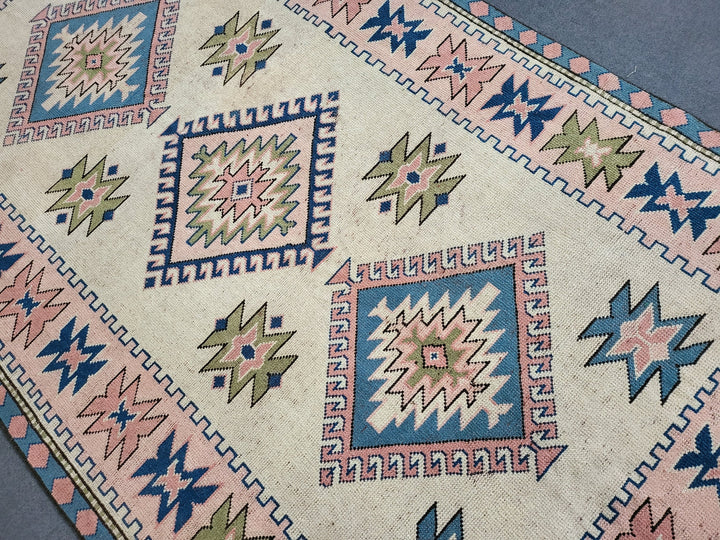 Blue Turkish Oushak Rug 4' 11" x 8' 8" Hand-Knotted | No. WR76110